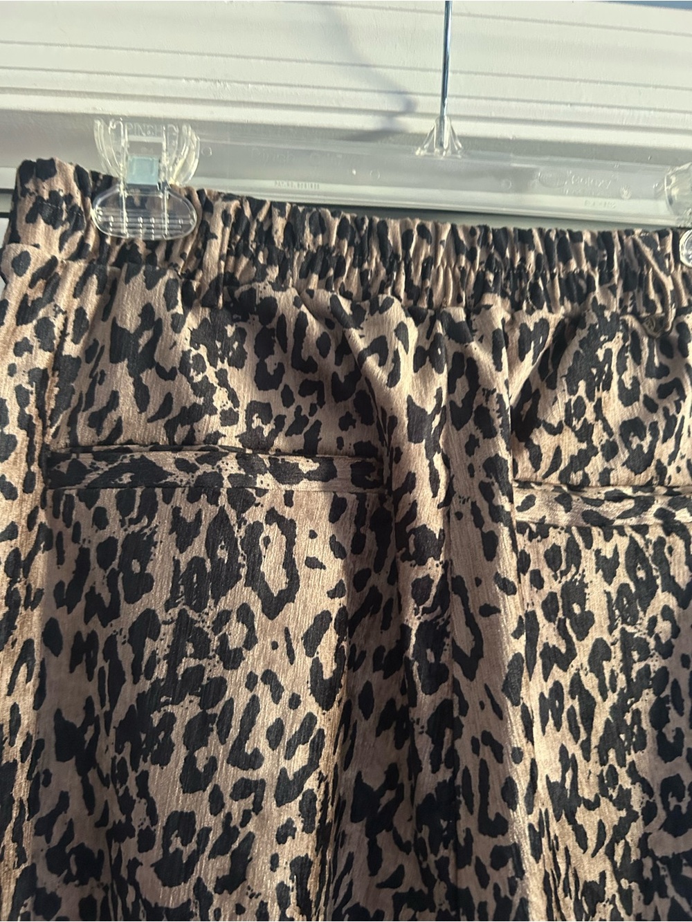 JODIFL Leopard Print Wide-Leg Trousers in Tan and Black - Picture 5 of 5